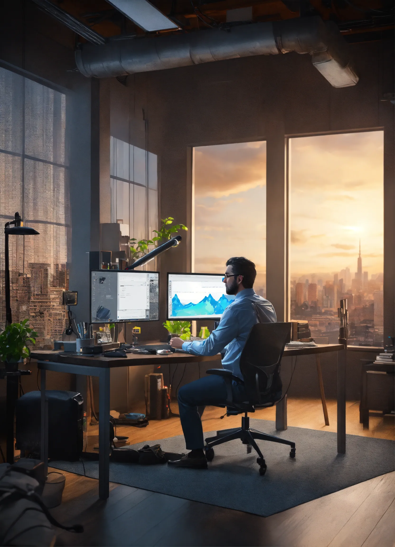 Adjustable monitor arm with cable management